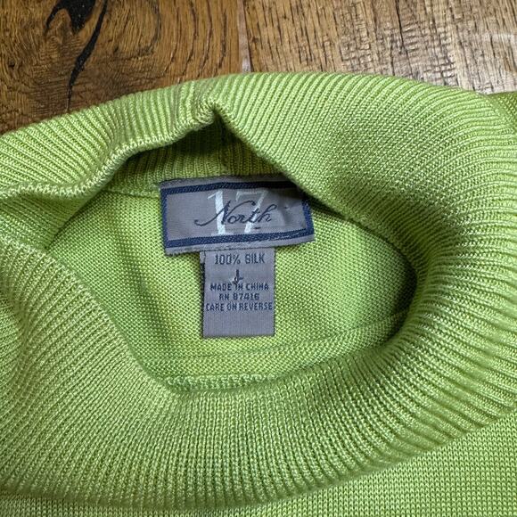 VTG 80s Womens Blazer Lime Green Silk Linen Blend Sz 16 and Mock Tank Set Sz L - Picture 8 of 11